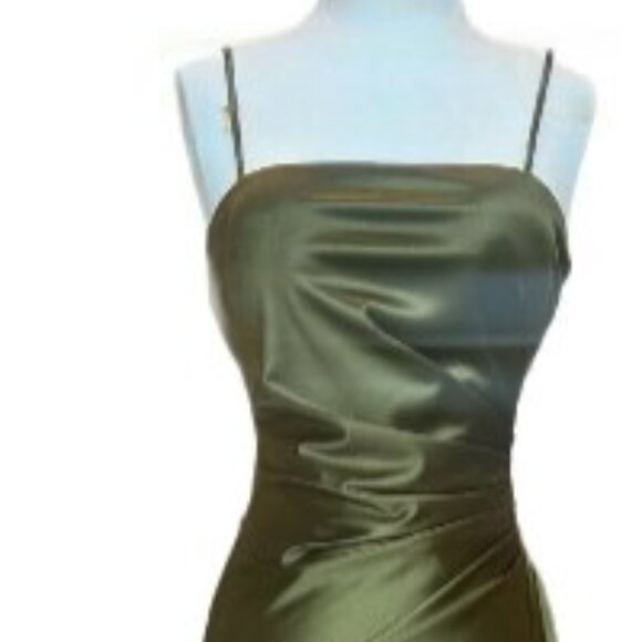 NEW LONG FORMAL SLEEVELESS SHEATH SOLID PROM DRESS W/ GATHERED WAISTLINE TC D601 - Picture 8 of 9